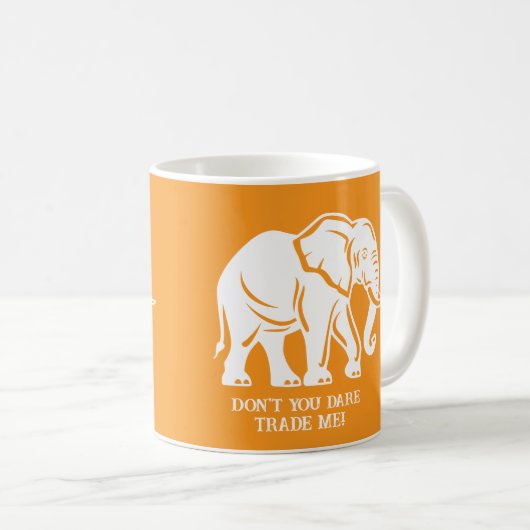 Mug White Elephant Gag Gift (Devant droit)
