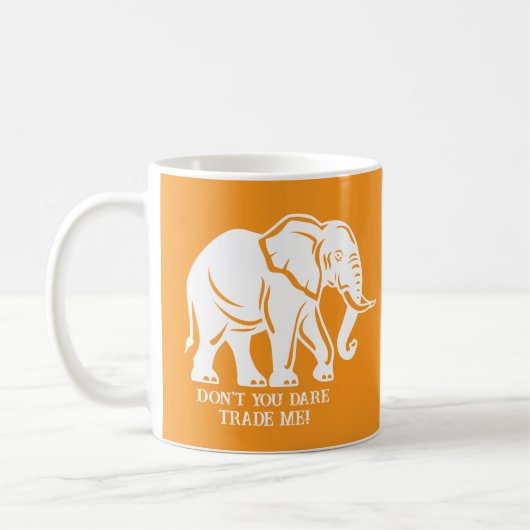 Mug White Elephant Gag Gift (Gauche)