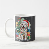 Mug White English Golden Retriever Santa Hat Christmas (Gauche)