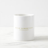 Mug White & Gold Colors Professional Trendy Plain (Centre)