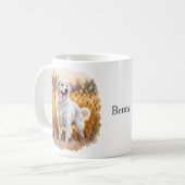 Mug White Golden Retriever Dog (Devant gauche)