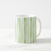 Mug White Green Stripes (Devant droit)
