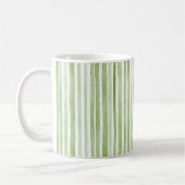 Mug White Green Stripes (Gauche)