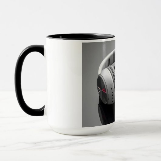 Mug white headphones (Gauche)