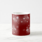 Mug White Hearts on Red Background (Centre)