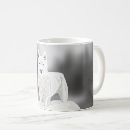 Mug White Husky (Devant droit)