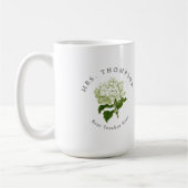 Mug White Hydrangea Grand-millénaire meilleur enseigna (Gauche)