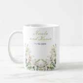 Mug White Lily Flowers Wedding (Gauche)
