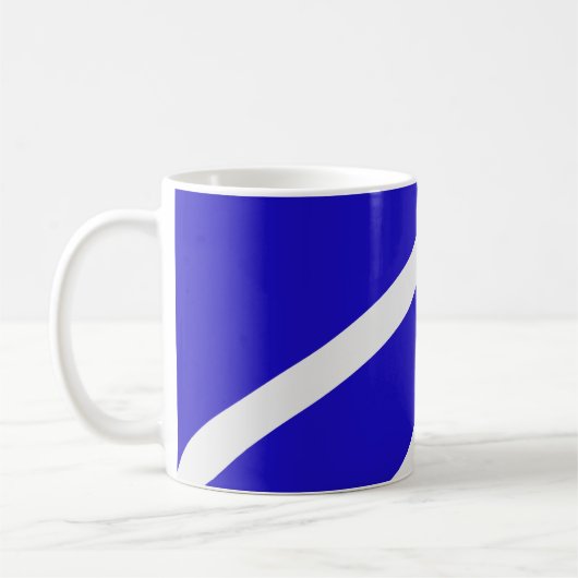Mug – White Lines on Blue (Gauche)