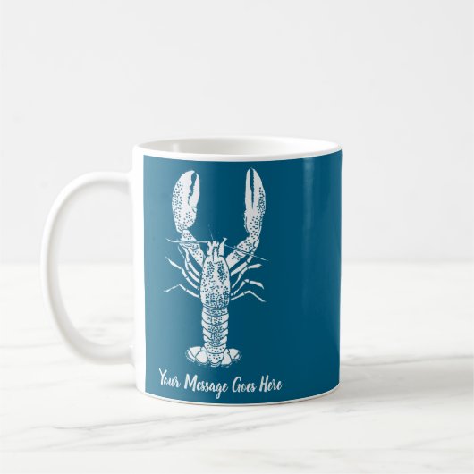 Mug White Lobster Graphic Message _1  (Gauche)