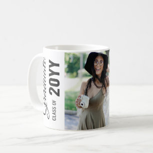 Mug White Modern Classic Photo Graduation Party
