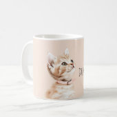 Mug White Peach Cat (Devant gauche)
