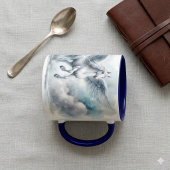 Mug White Pegasus Wings Soft Blue Sky Dreamscape