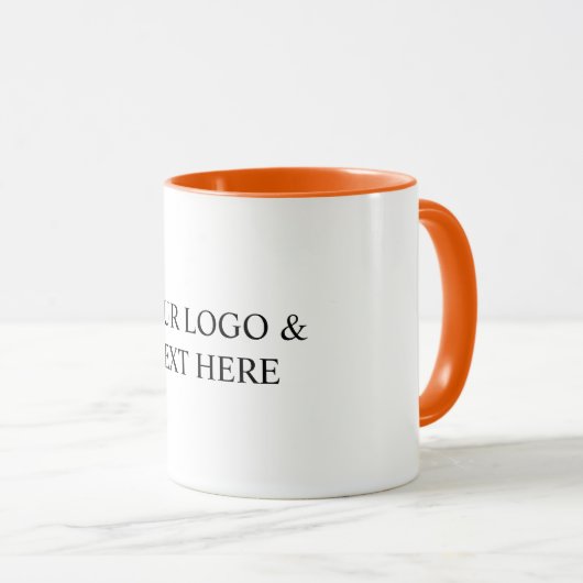 Mug White Personalized – Your Logo & Text Here (Devant droit)