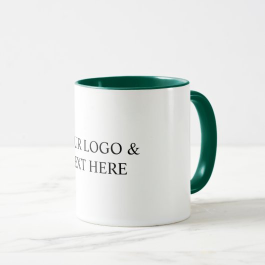 Mug White Personalized – Your Logo & Text Here (Devant droit)