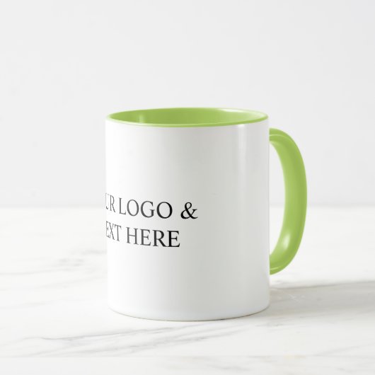 Mug White Personalized – Your Logo & Text Here (Devant droit)