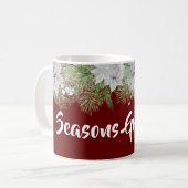 Mug White Poinsettia Garland (Devant gauche)