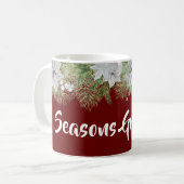 Mug White Poinsettia Garland (Devant gauche)