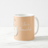 Mug White Pumpkin Peach Orange Cream Bow (Devant droit)