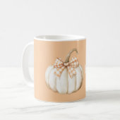 Mug White Pumpkin Peach Orange Cream Bow (Devant gauche)