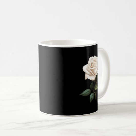 Mug White Rose Graphic  (Devant droit)