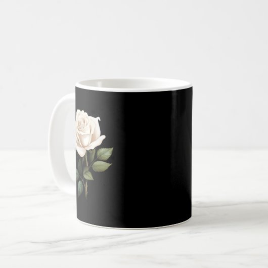 Mug White Rose Graphic  (Devant gauche)