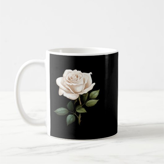 Mug White Rose Graphic (Gauche)