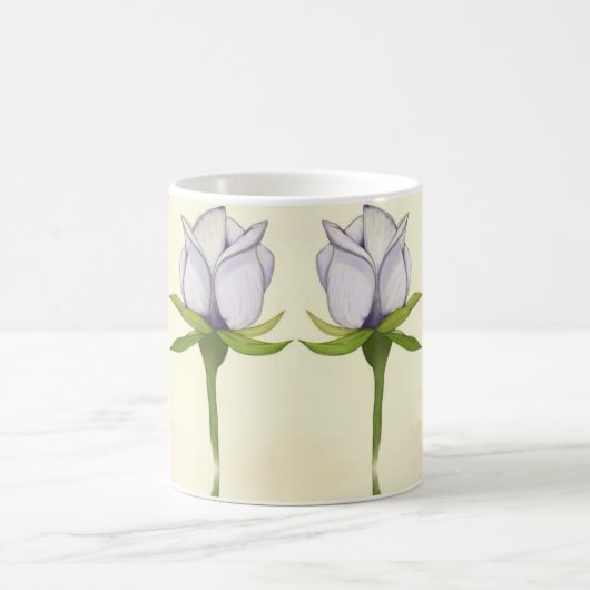 Mug white rose pattern (Centre)
