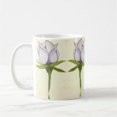 Mug white rose pattern (Gauche)