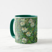 Mug White roses, green leaves, beautiful flowers (Devant gauche)