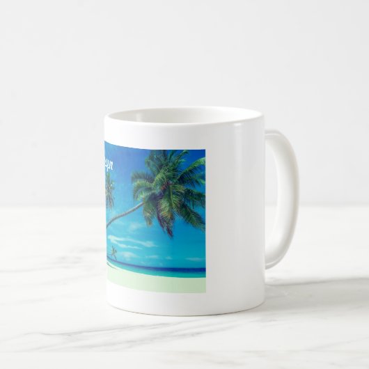 Mug White Sandy Beach (Devant droit)