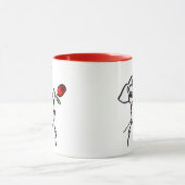 Mug White Schnauzer Sweetheart Rose (Centre)