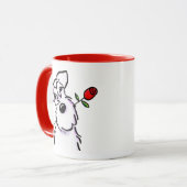 Mug White Schnauzer Sweetheart Rose (Devant gauche)