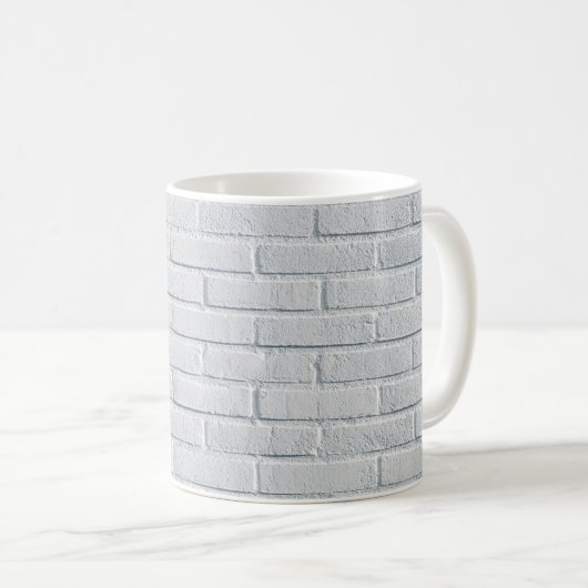 Mug White stone wall bricks pattern (Devant droit)