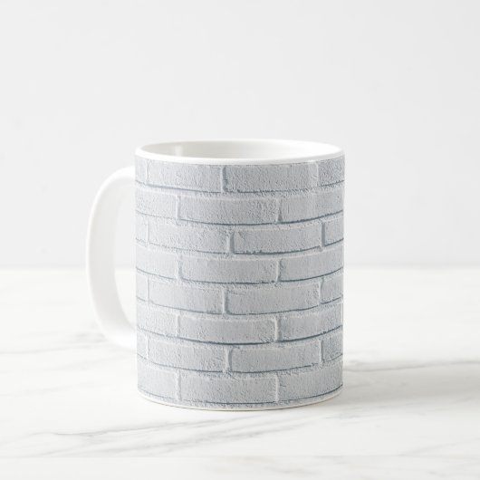 Mug White stone wall bricks pattern (Devant gauche)