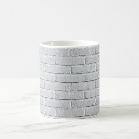 Mug White stone wall bricks pattern (Centre)