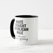 Mug White Stright Républicain Homme Drôle République (Devant gauche)