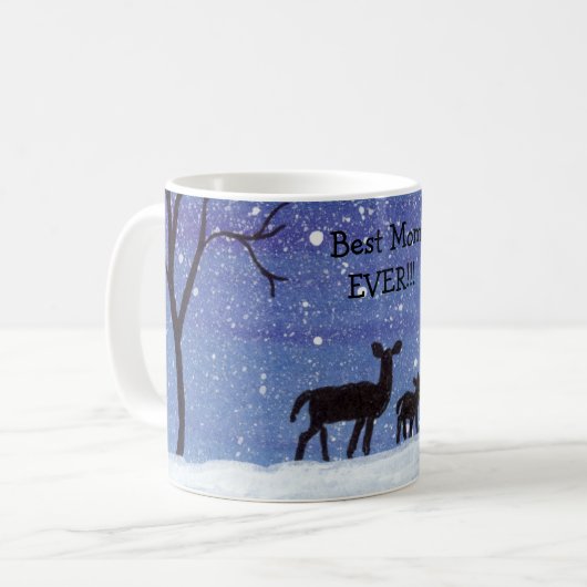 Mug White Tail Deer Doe et Fawn (Devant gauche)