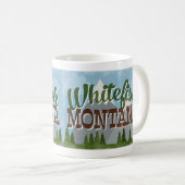 Mug Whitefish Montana Fun Retro Snowy Mounts (Devant droit)