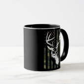 Mug Whitetail Buck Deer Hunting USA Camouflage (Devant droit)