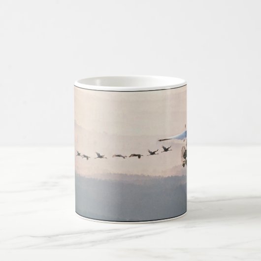 Mug WhoopingCranesFollowUltralite (Centre)