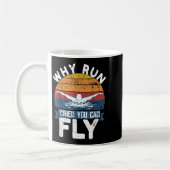 Mug Why Run When You Can Fly Butterfly Stroke Swim Tea (Gauche)