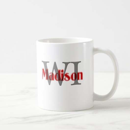 Mug WI de Madison rouges (Droite)