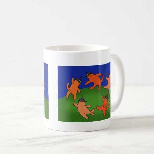Mug Wicca Chat Danser Funny Matisse Dace Parodie Witch (Devant droit)
