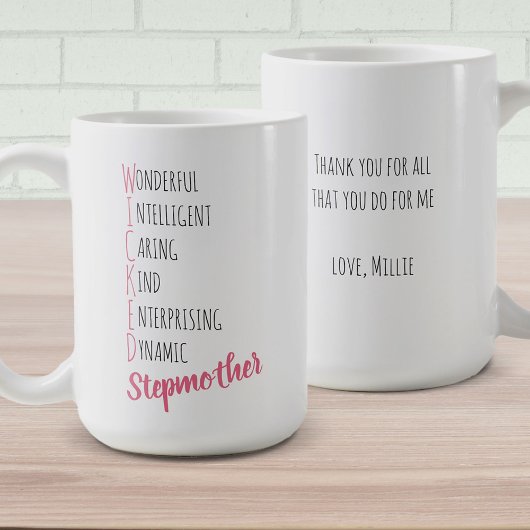 Mug Wicked Stepmère Adjectifs Positifs Personnalisé
