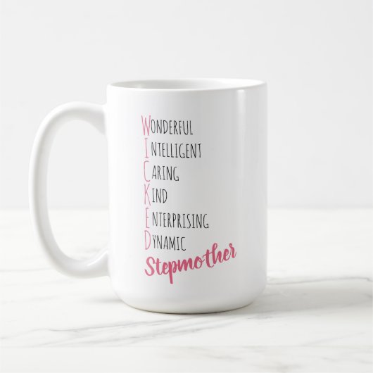 Mug Wicked Stepmère Adjectifs Positifs Personnalisé (Gauche)