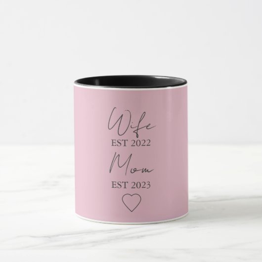 Mug Wife & Mom Est. – Minimalist Valentine Gift (Centre)