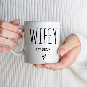 Mug Wifey Est 2024 Faire-part À Être Nouveau Mariage