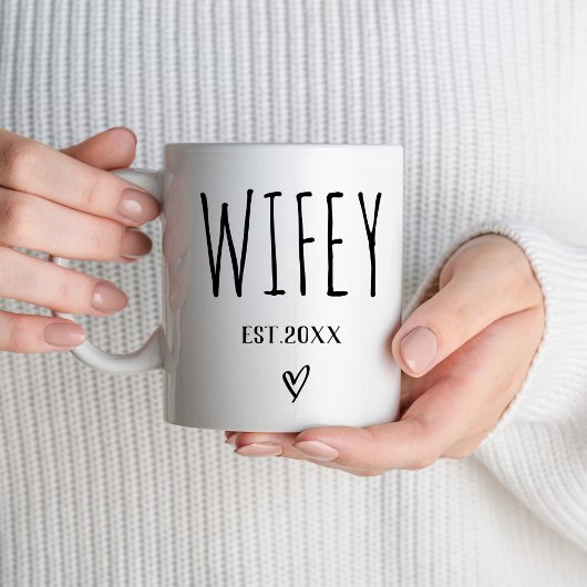 Mug Wifey Est 2024 Faire-part À Être Nouveau Mariage