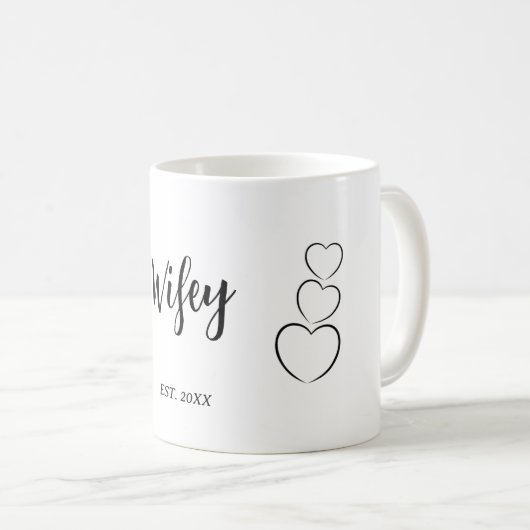 Mug "Wifey". Minimaliste (Devant droit)